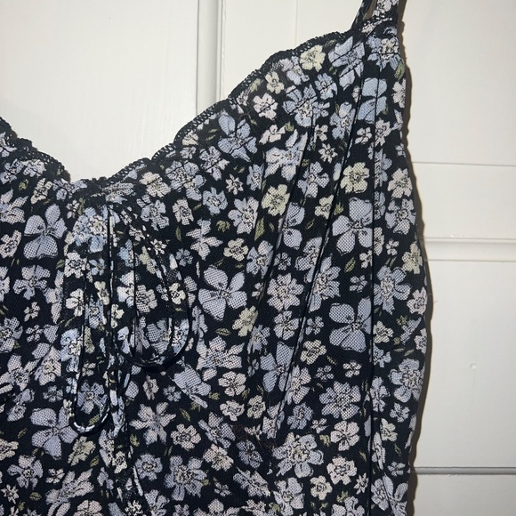 Blue Floral Bodycon Dress H&M - Picture 3 of 5